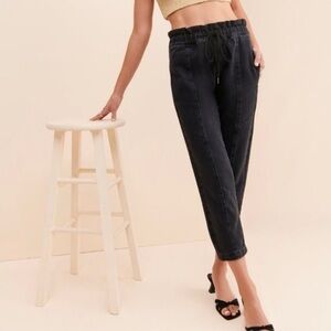 NEW Revolve Pistola Cam Cropped Paperbag Jeans